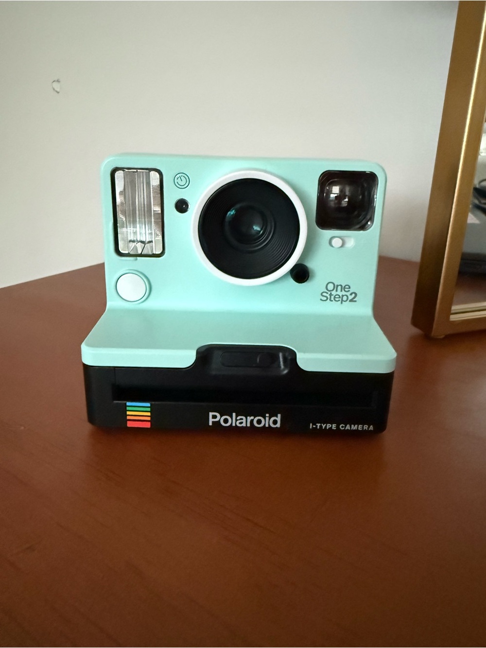 Polaroid OneStep2 I‑Type Camera in Mint Green and Black
